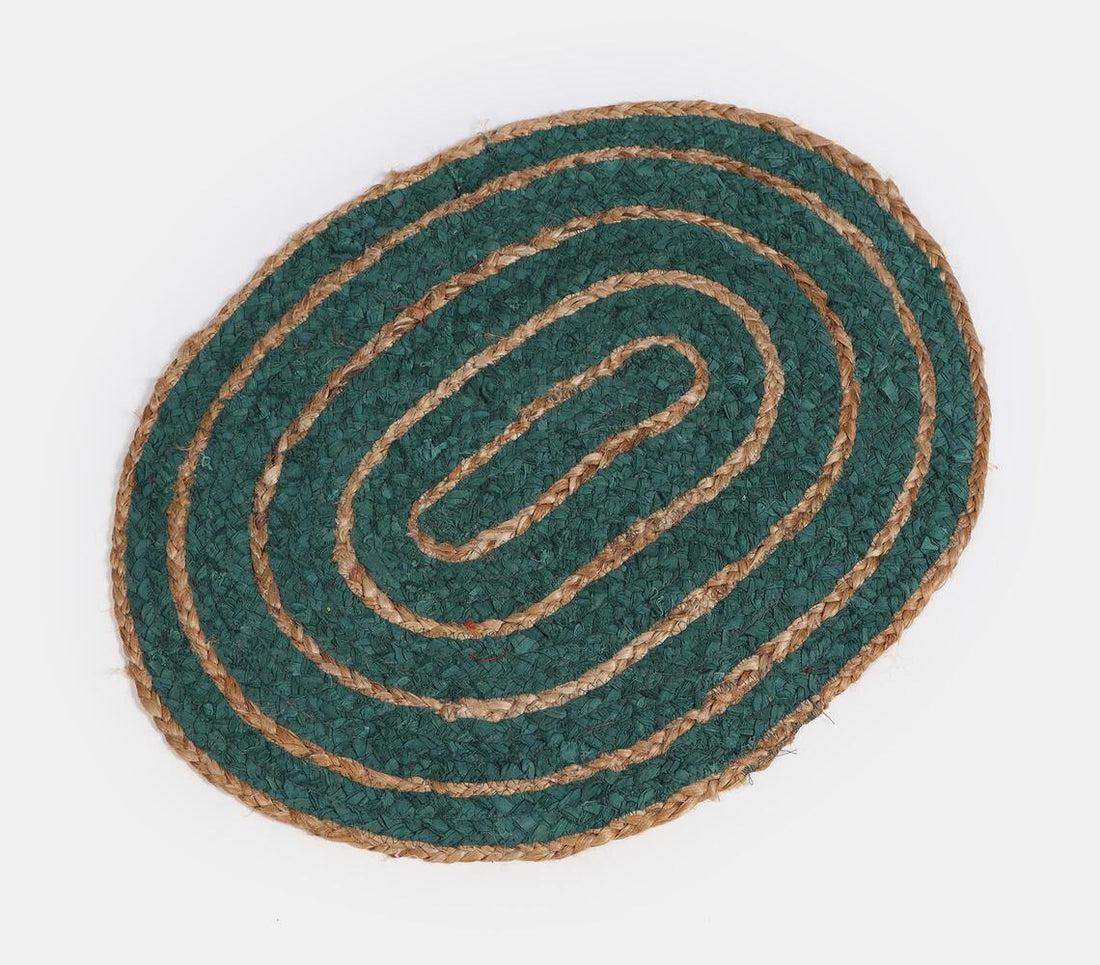 Green Oval Door Mat