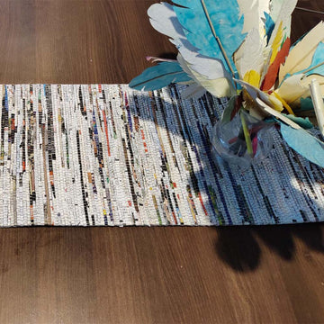 Handwoven Recycled Newspaper Table Runner