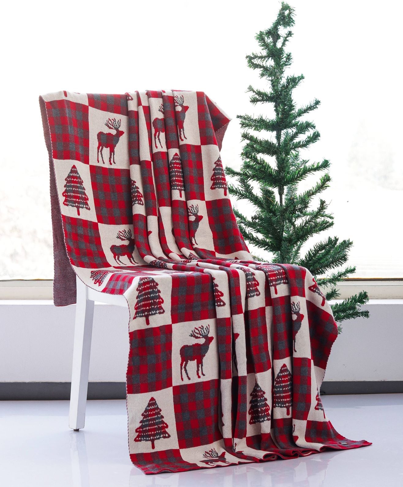 Reindeer On The Way AC Throw Blanket