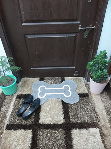 Needle Art Pets Bone Mat Slim Doormat Bone Shape Rug For Dog Personalized Doormat For Dog Owners