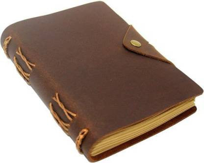 Handmade Leather Journal Button Closure