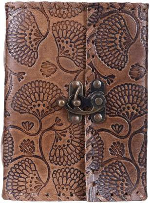 Tan Handmade Embossed Leather Journal