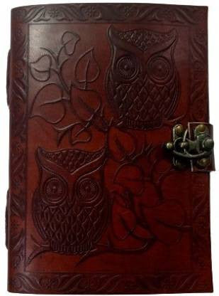 Handmade Owl Embossed Leather Journal