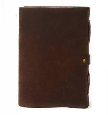 Handmade Leather Journal Flap Closure