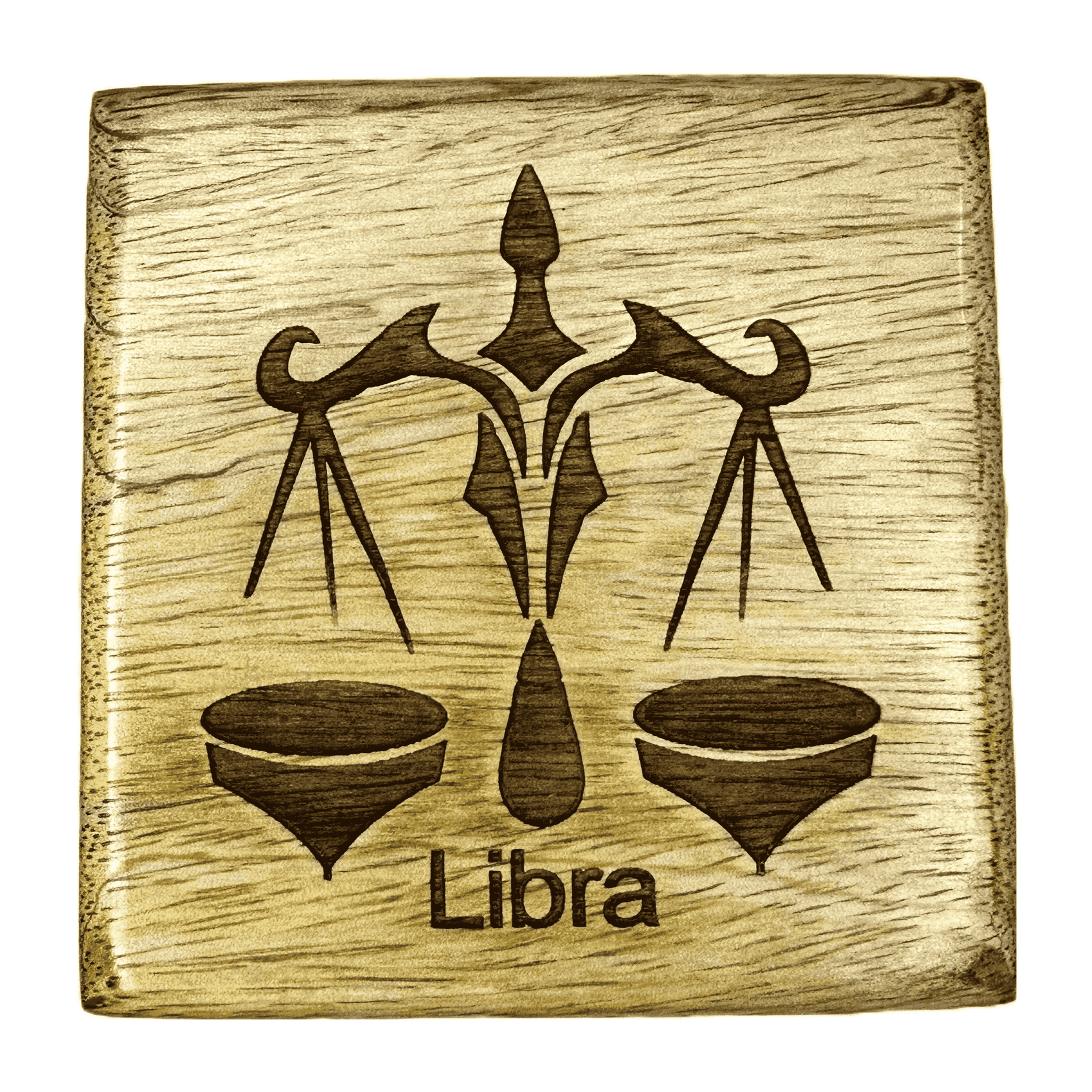 Libra - Laser Etched Square Box