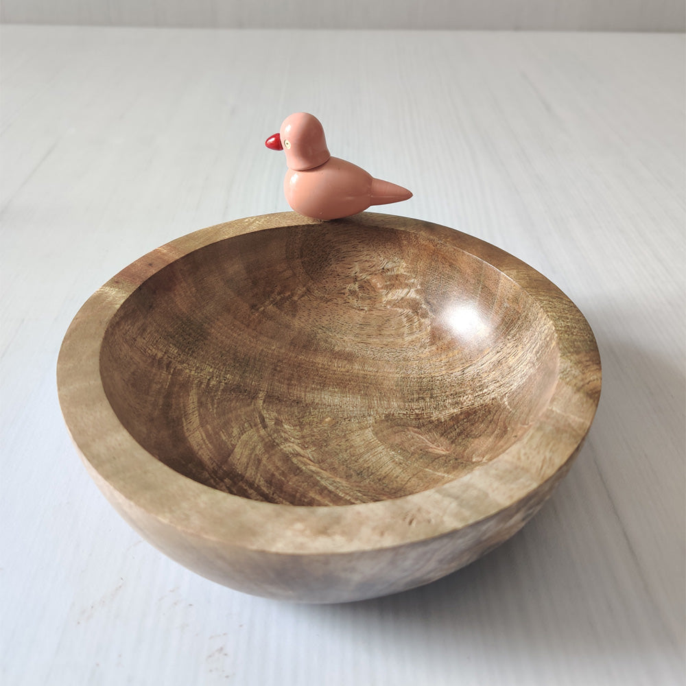 Round Bowl With Figurine-  Medium