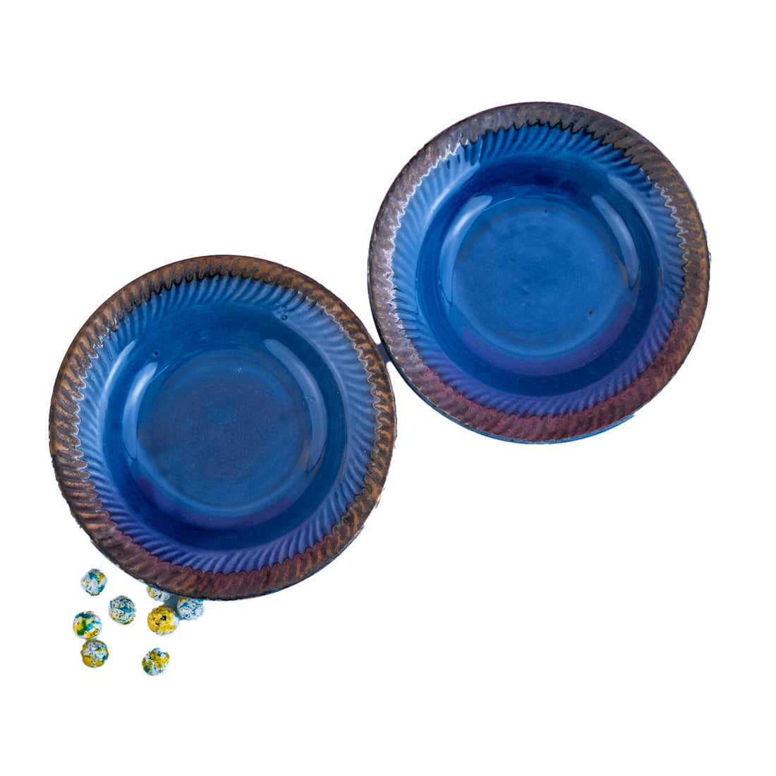 Blue Bowls In Studio Pottery (set Of 2)