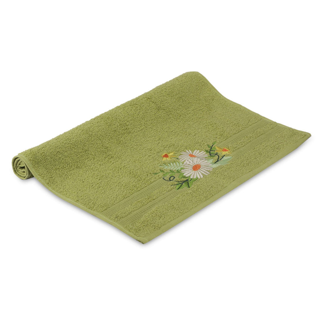 Embroidered Hand Towel (Light Green)