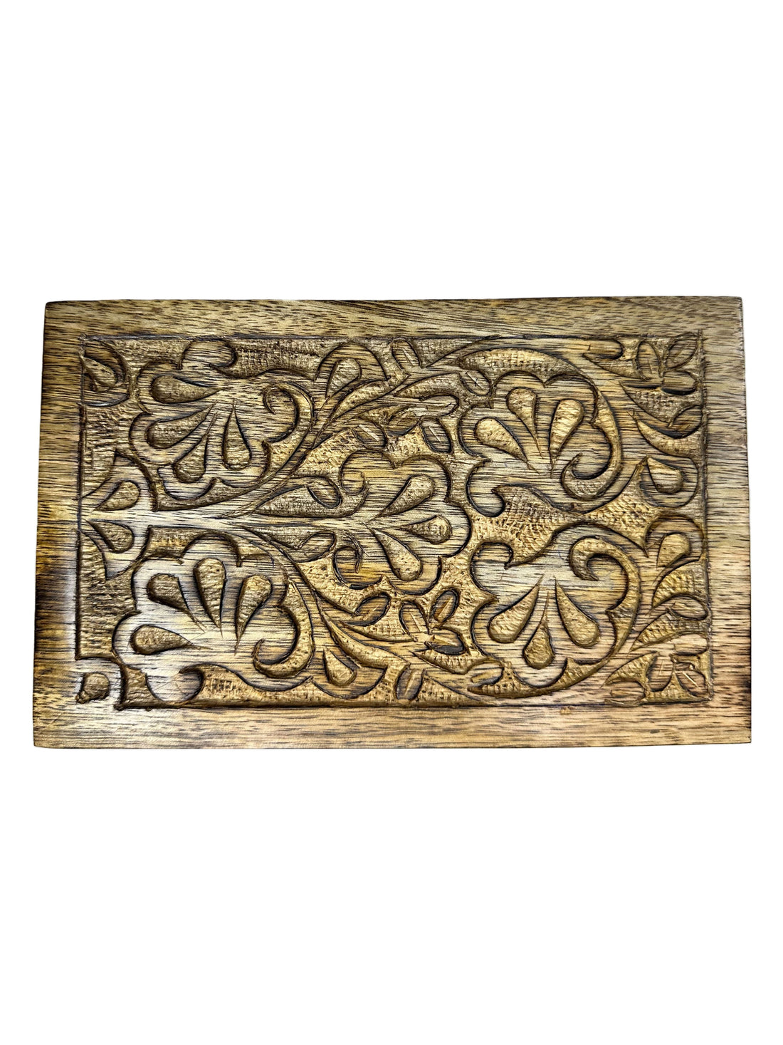 Hand Carved Box- Flowers Magic