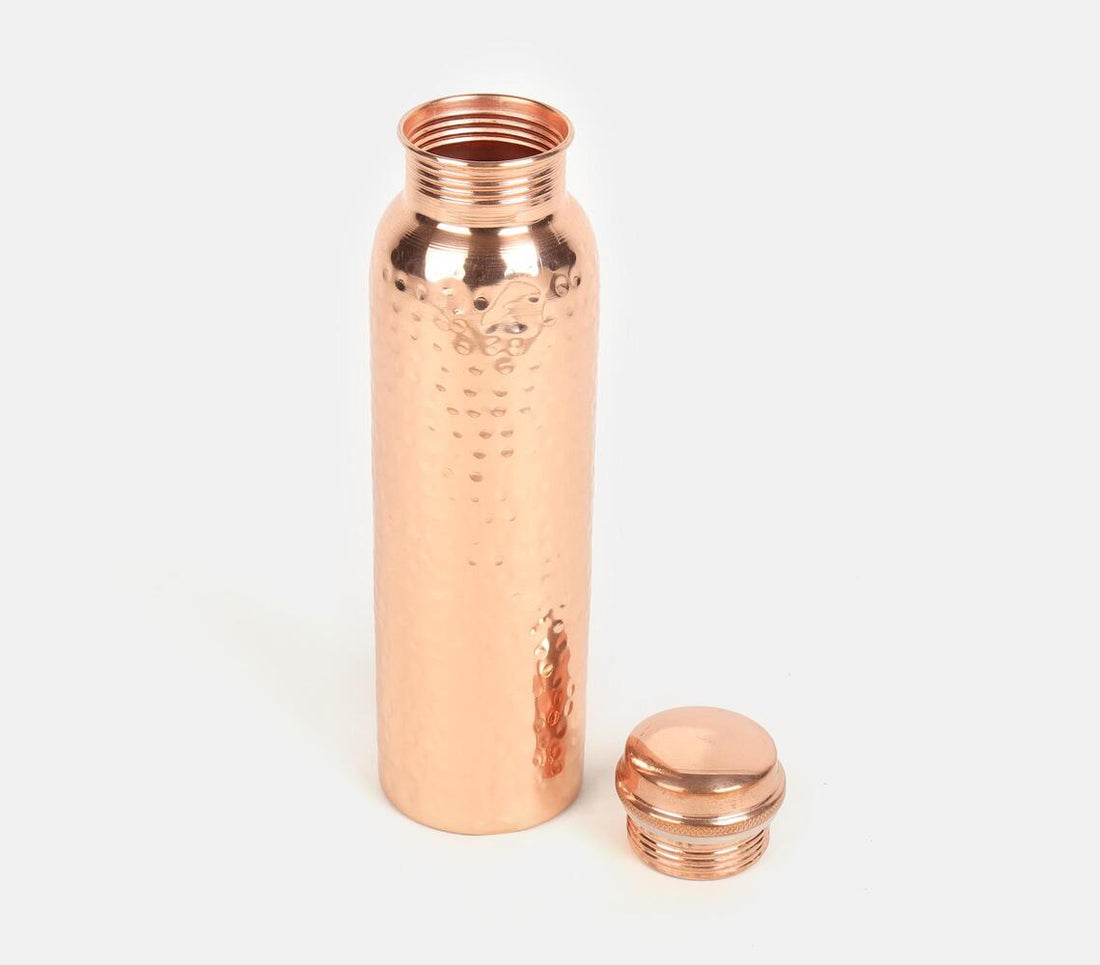 Copper Water Bottle Hand Hammered Finish