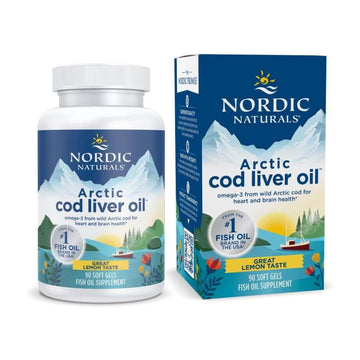 Nordic Naturals Arctic Cod Liver Oil, Lemon - 90 Soft Gels - 750 mg Total Omega-3s with EPA & DHA - Heart & Brain Health, Healthy Immunity, Overall Wellness - Non-GMO - 30 Servings