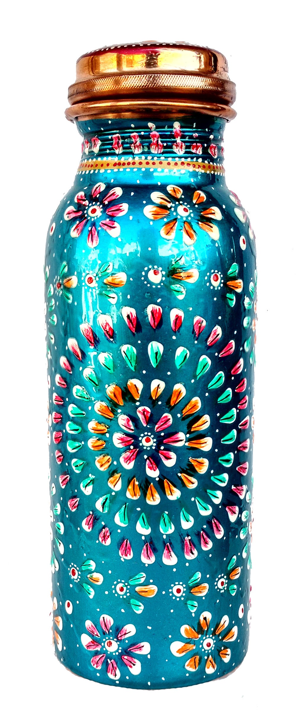 Copper Hand Painted Bottle 500 Ml