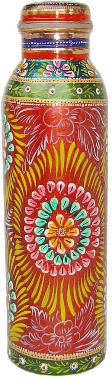 Copper Red Hand Painted Bottle Capacity 950 Ml