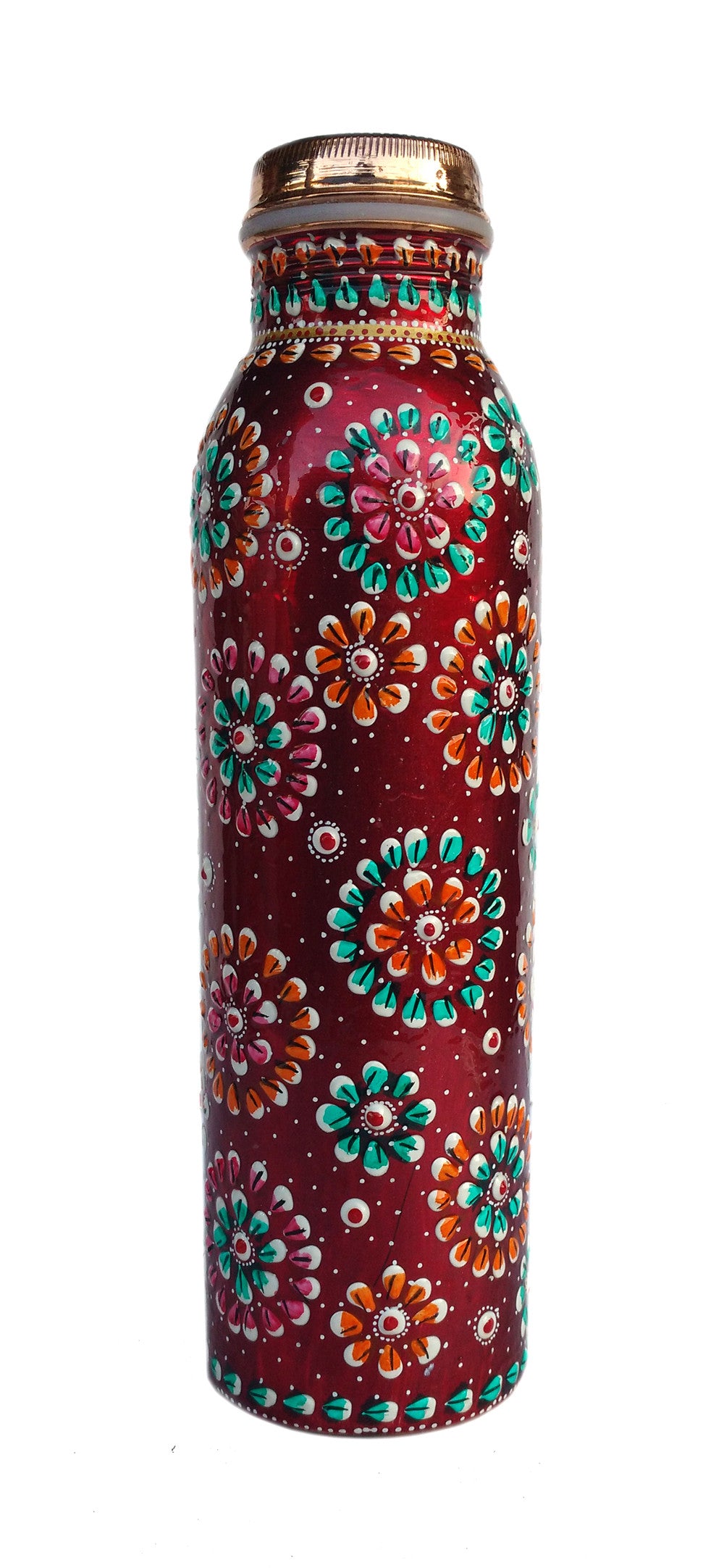 Copper Red Hand Painted Bottle 950 Ml