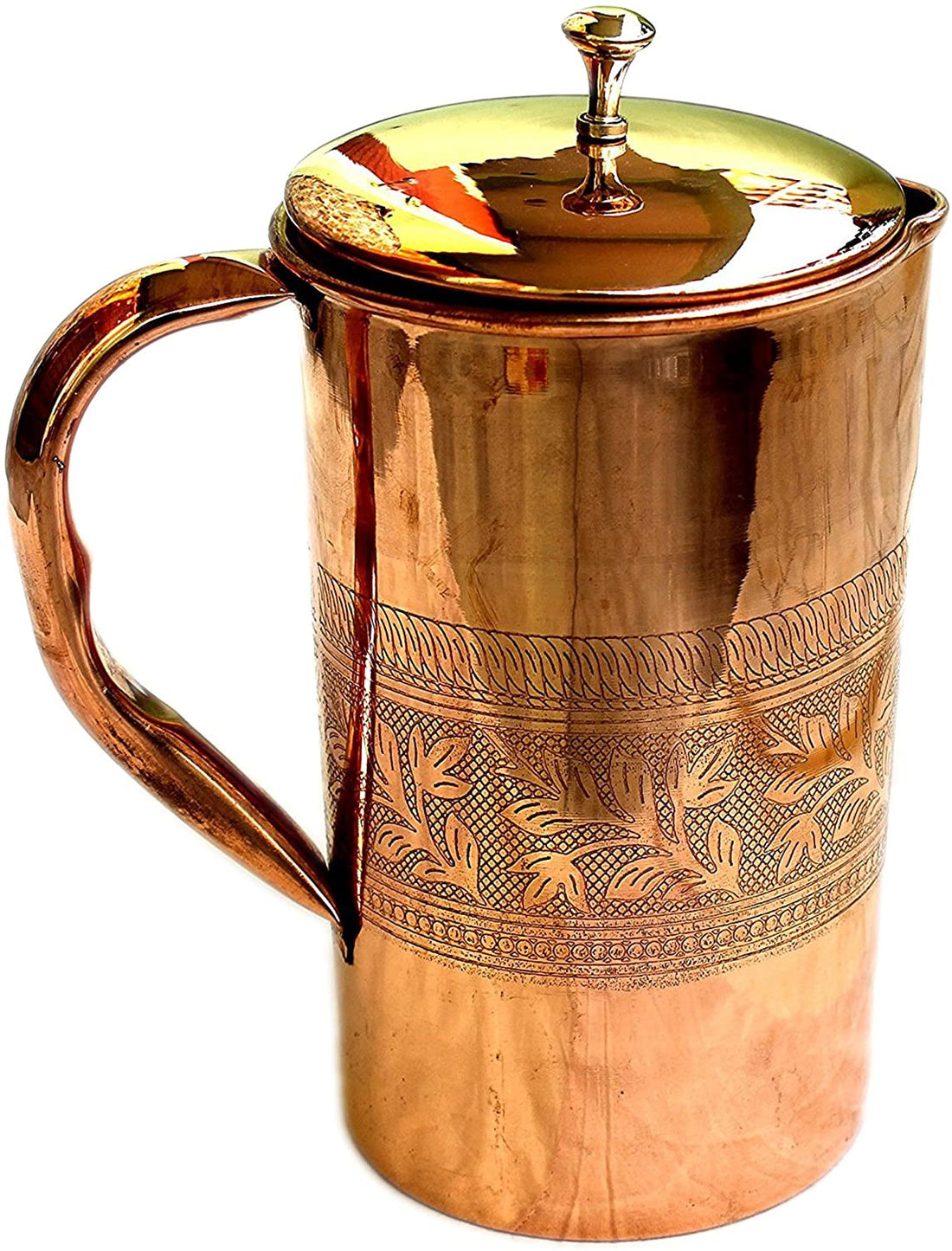 Copper Designer Carving Pitcher 1750 Ml