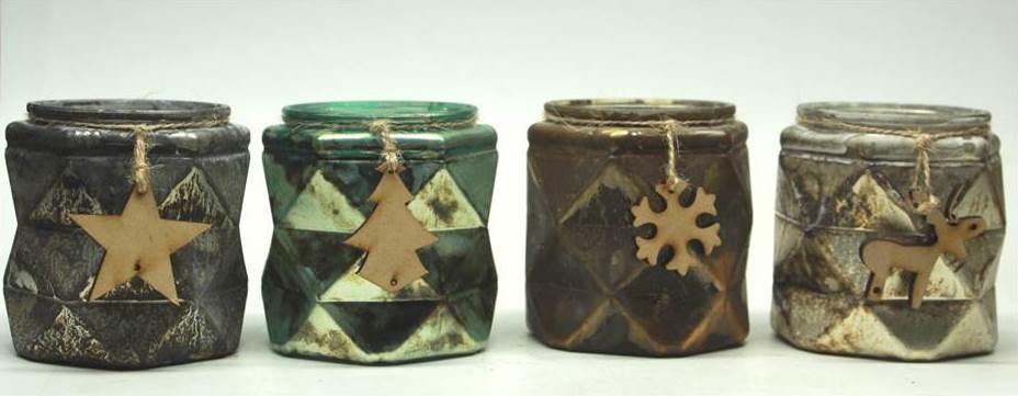 Wax Votive Outside Silver