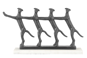 Aluminium Dancing Dog Herd