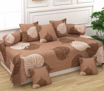 Brown - Glace Cotton Single Bedsheet Set Of 8