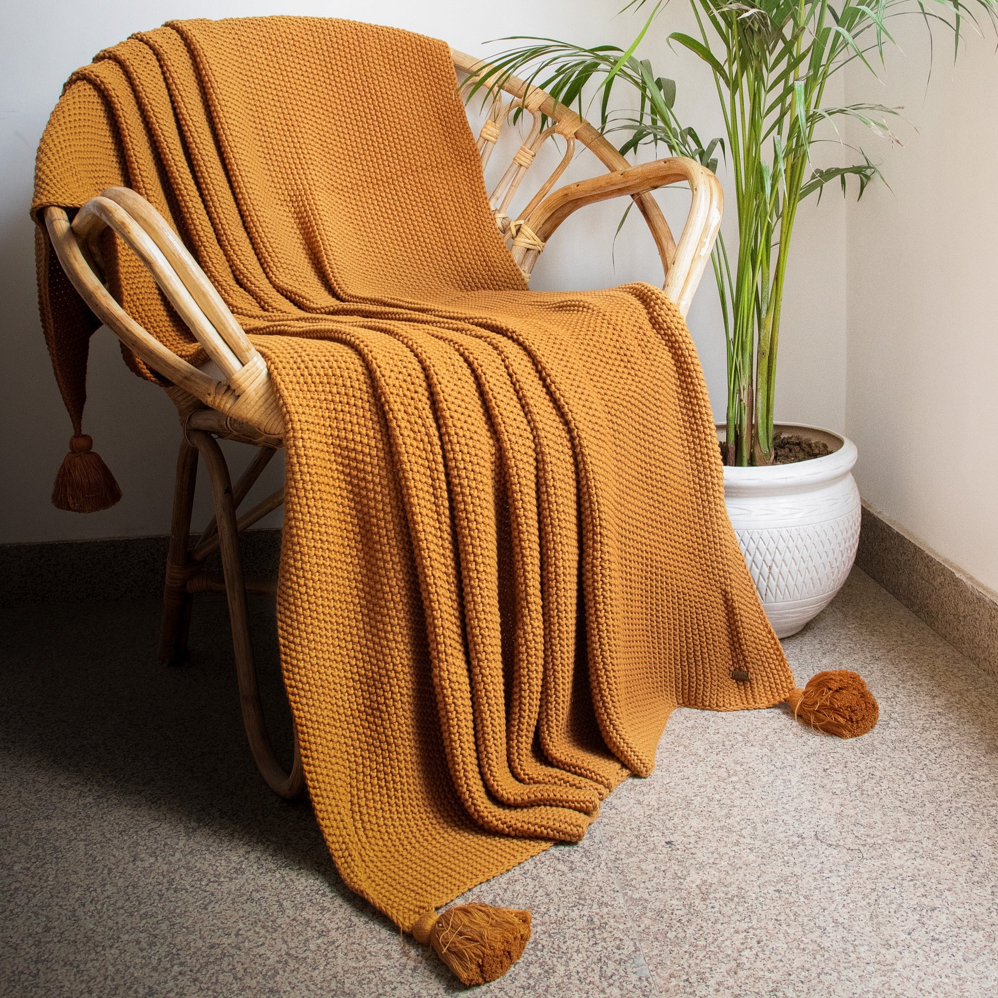 Seed Stitch Ac Throw