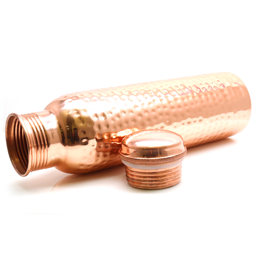 34 Oz Pure Copper Hammered Water Bottle