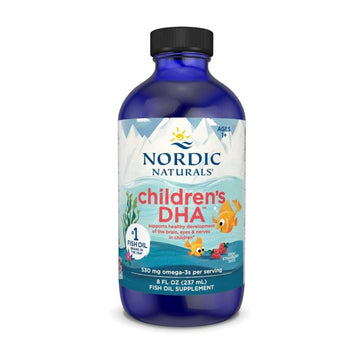 Nordic Naturals Children’s DHA, Strawberry - 8 oz for Kids - 530 mg Omega-3 with EPA & DHA - Brain Development & Function - Non-GMO - 96 Servings
