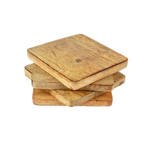 Mango Wood Tea Coaster Set