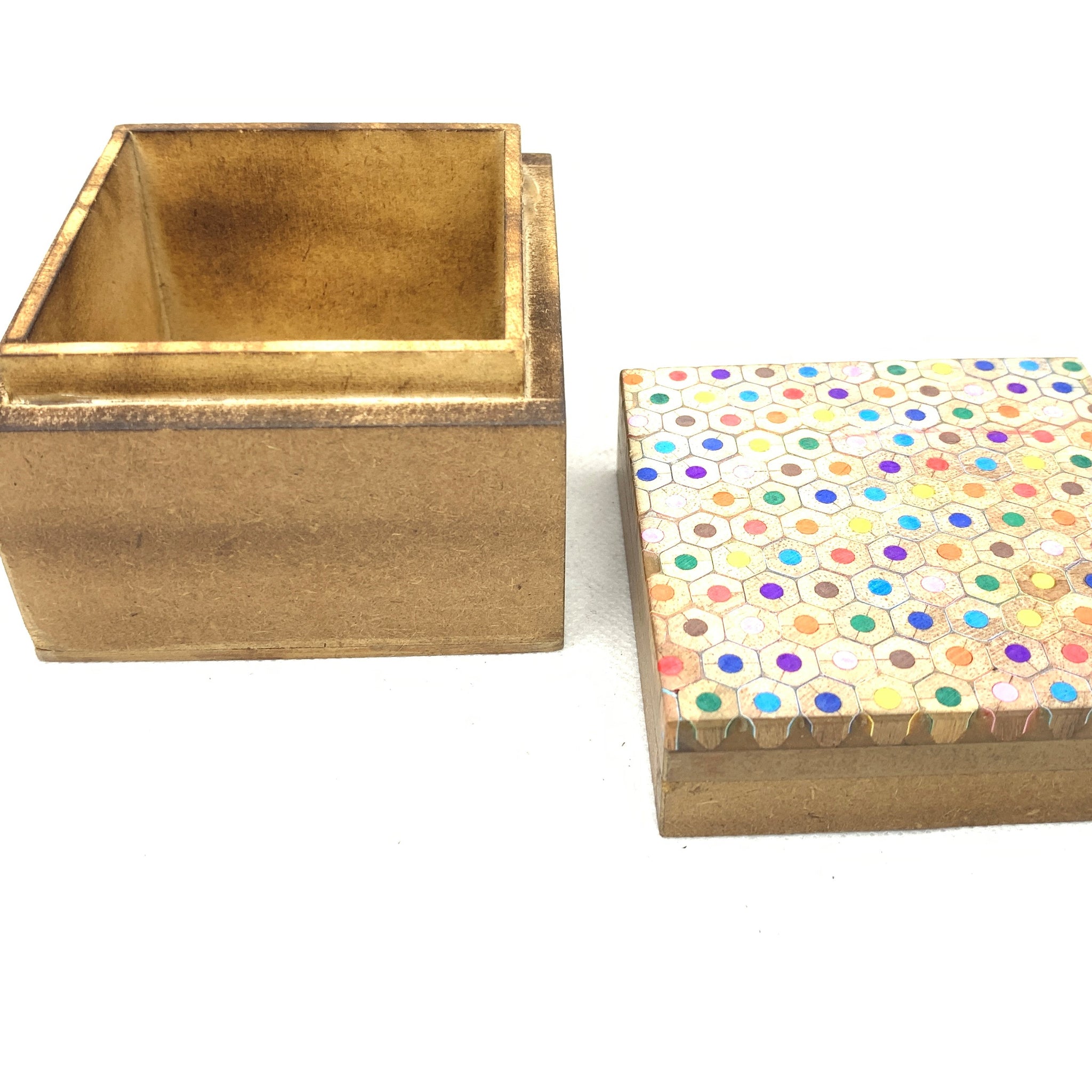 Handmade Chopped Colour Pencil Box (small)