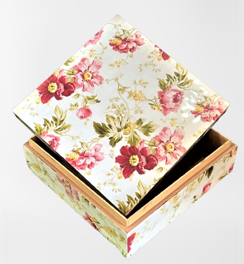 Pink Blossoms Print Storage Box