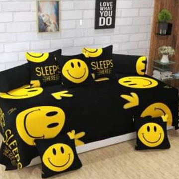 Smiley- Glace Cotton Single Bedsheet Set Of 8