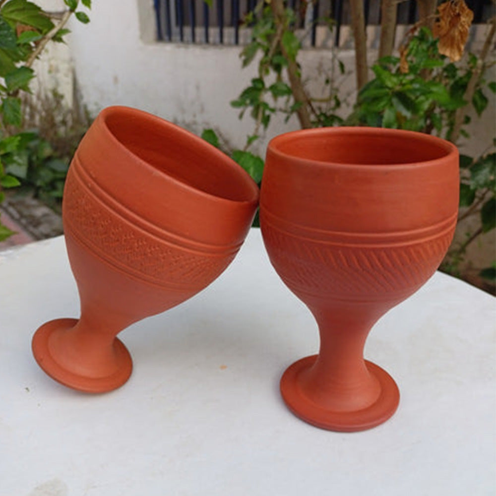 Terracotta Clay Wine Chalet - Set Of 2