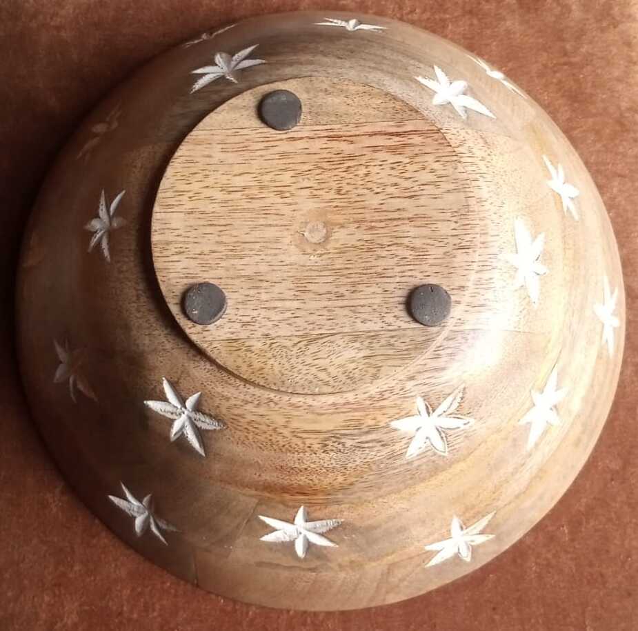 Mango Wood Star Wide Bowl