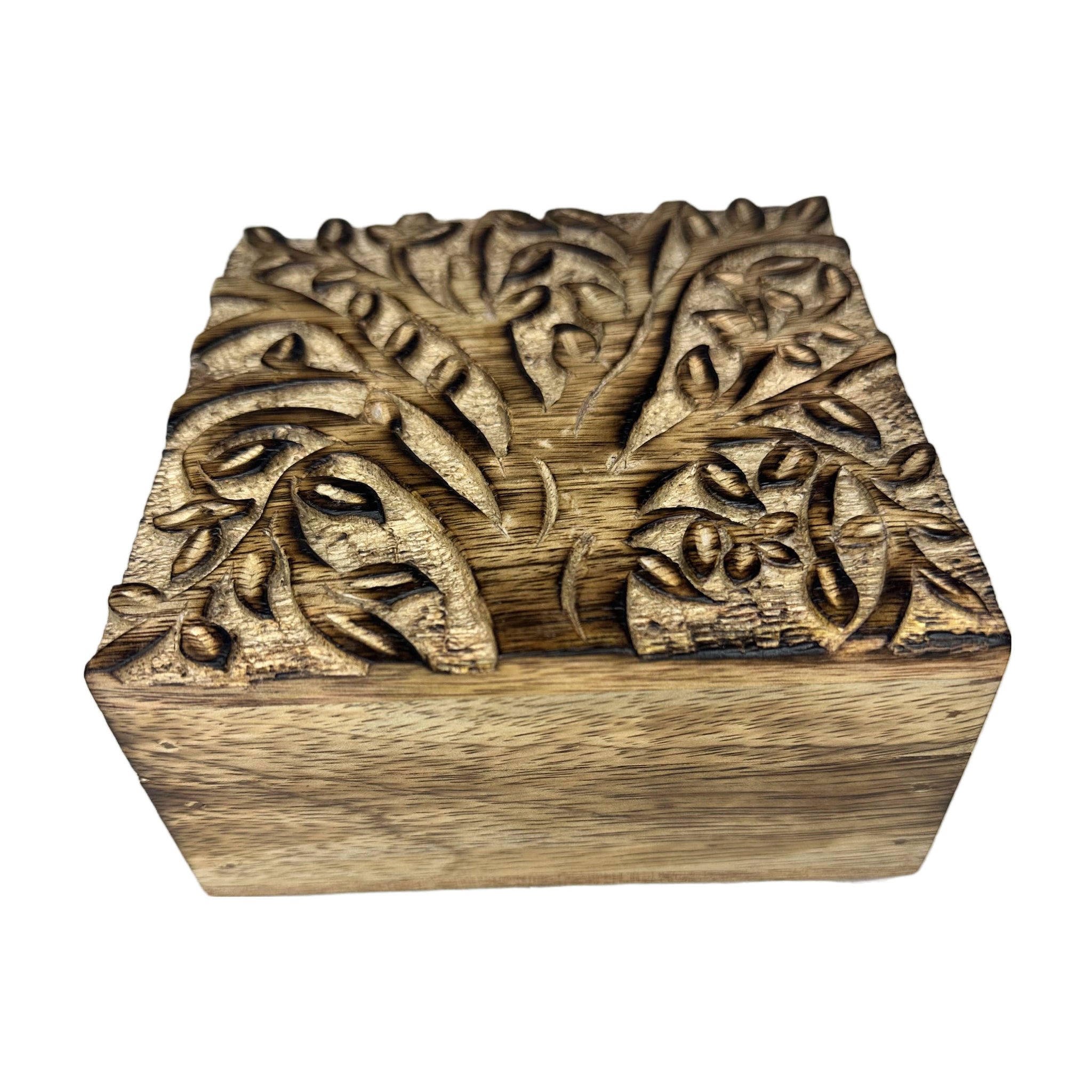 Hand Carved Tree Of Life Box Design