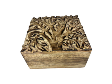 Hand Carved Tree Of Life Box Design