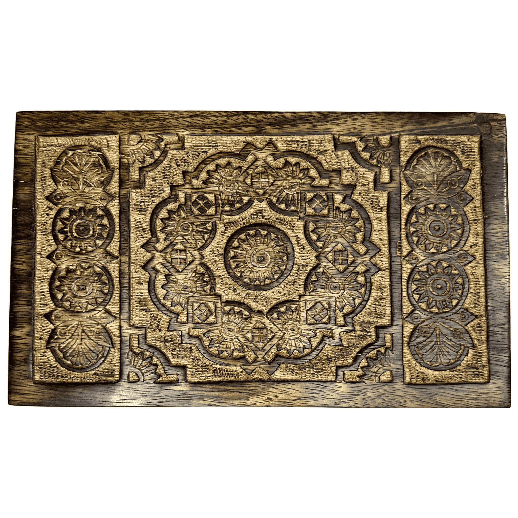 Hand Carved Box - Mandala Design