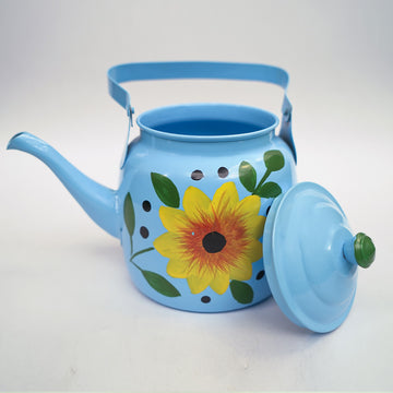 Handpainted Blue Decorative Kettle