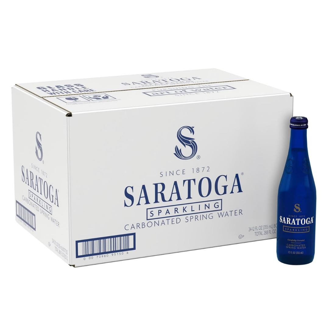 Saratoga Sparkling Spring Water - 12 oz. (Carbonated, Pack of 24)