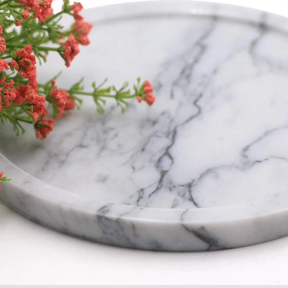 Circular Marble Vanity Tray