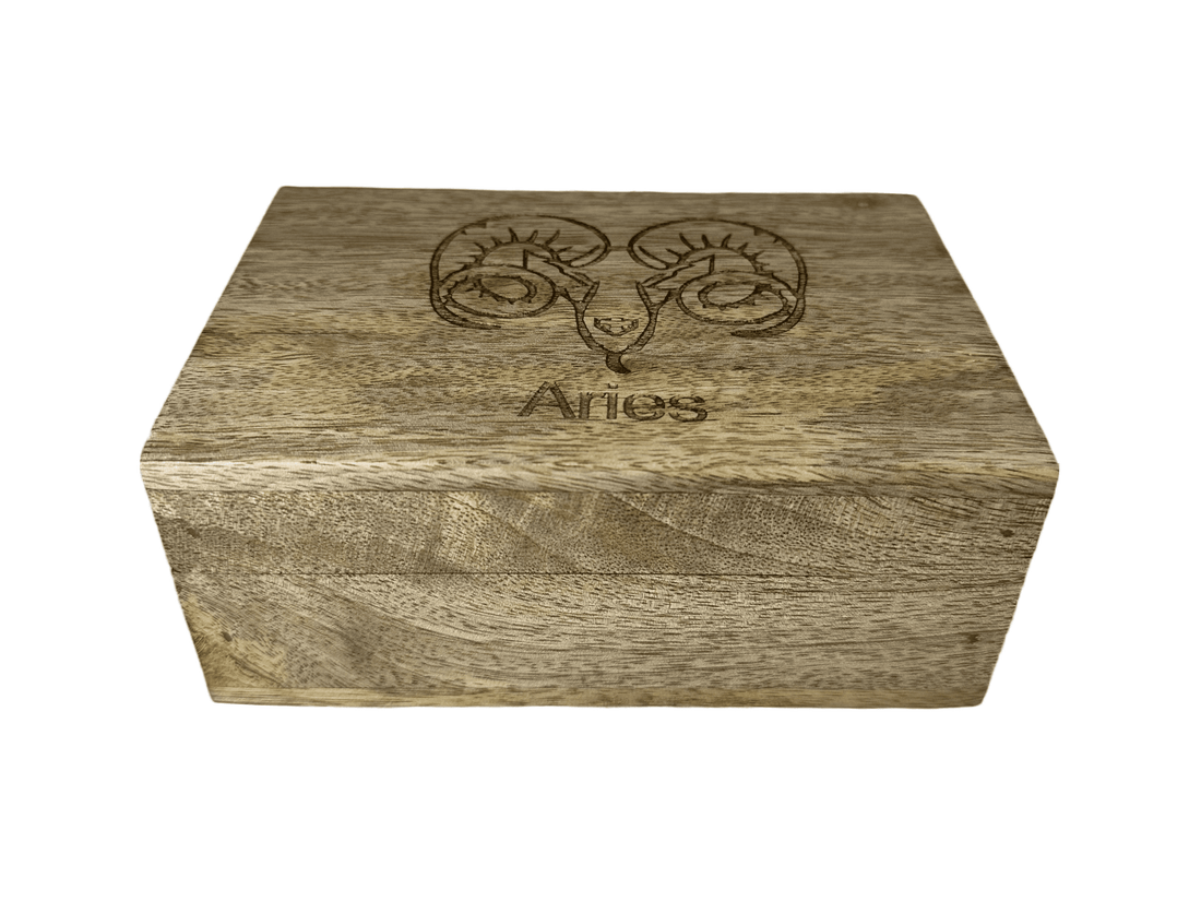 Aries - Laser Etched Rectangular Box