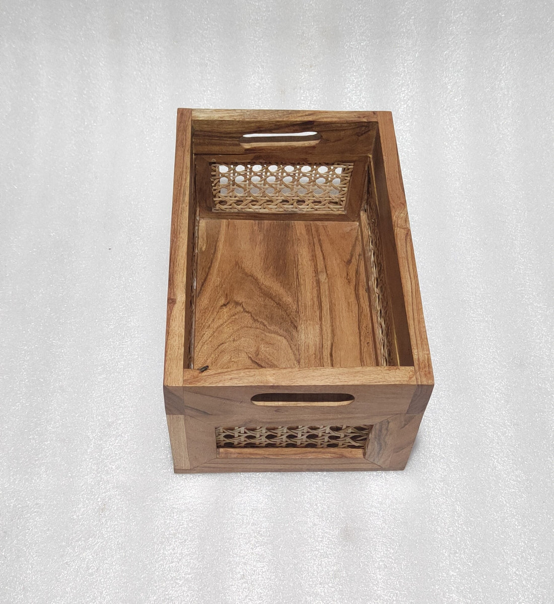 Cane Serving Tray Bucket