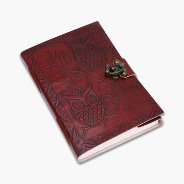 Owl Embossed Leather Journal