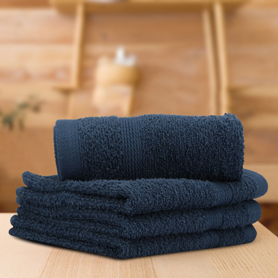 Cotton Face Towel (Navy Blue)