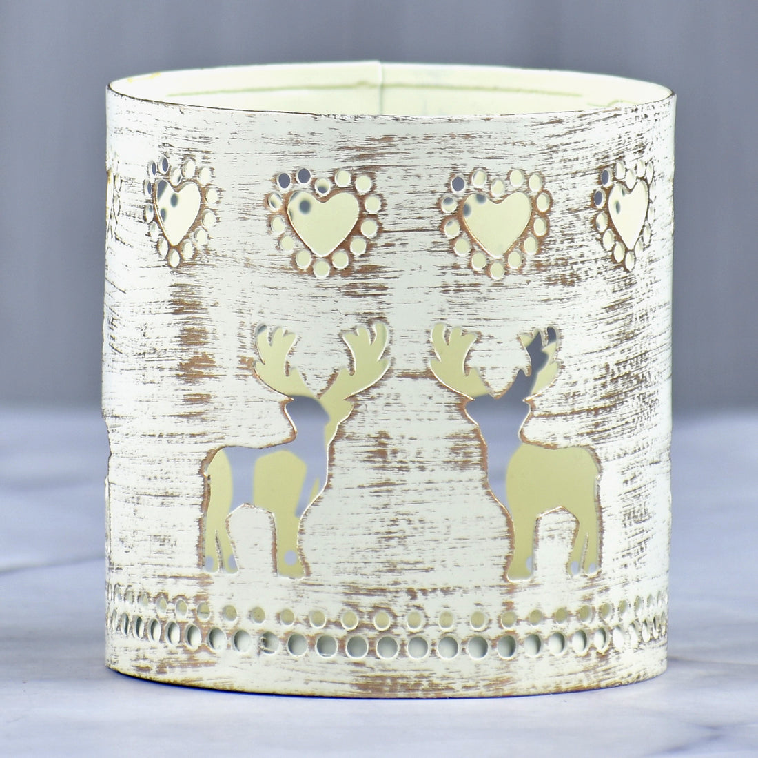 Swamp Deer Etching T-Light Votive Holder For Home Decoration