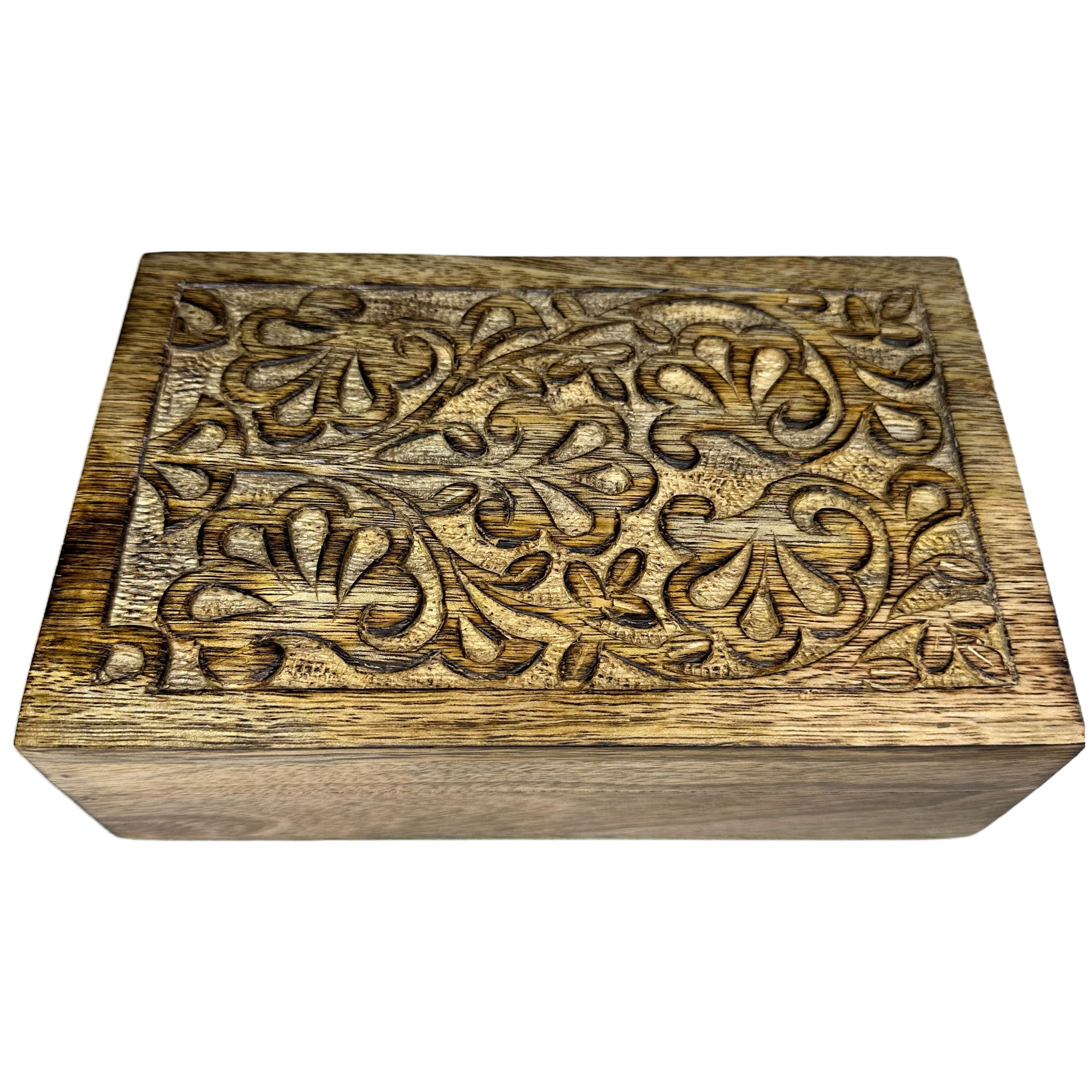 Hand Carved Box- Flowers Magic