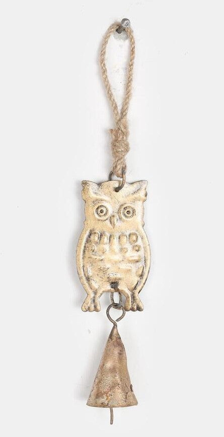Handmade Wrought Iron Small Owl Hanging