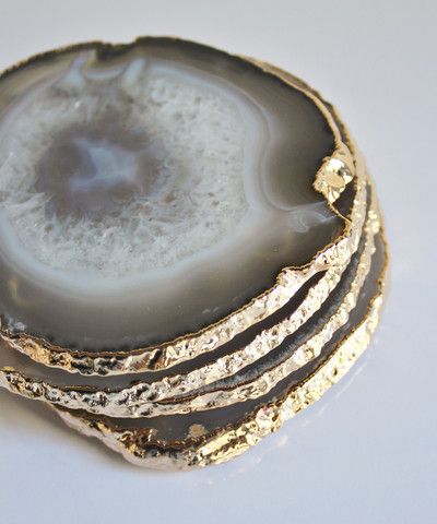 Agate Grey Coasters