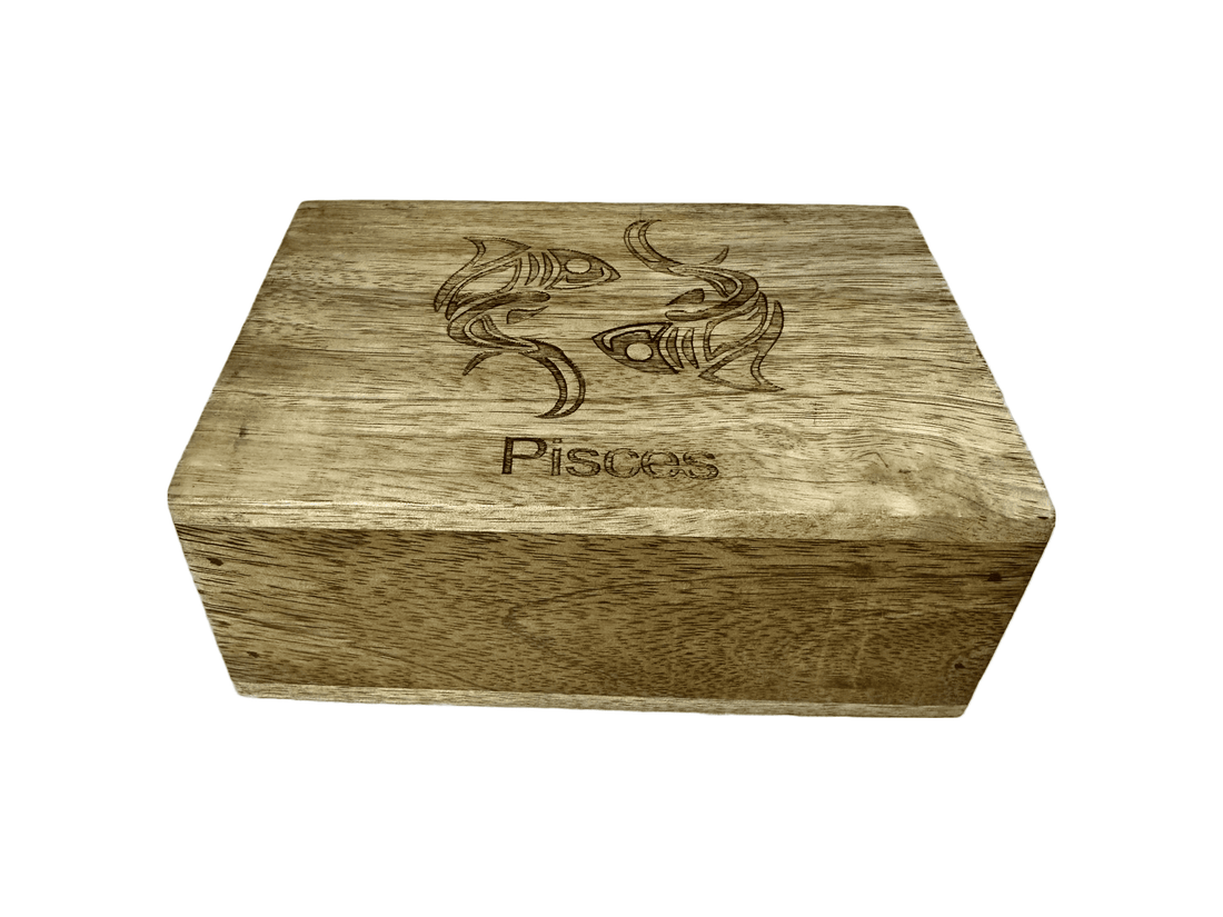 Pisces - Laser Etched Rectangular Box