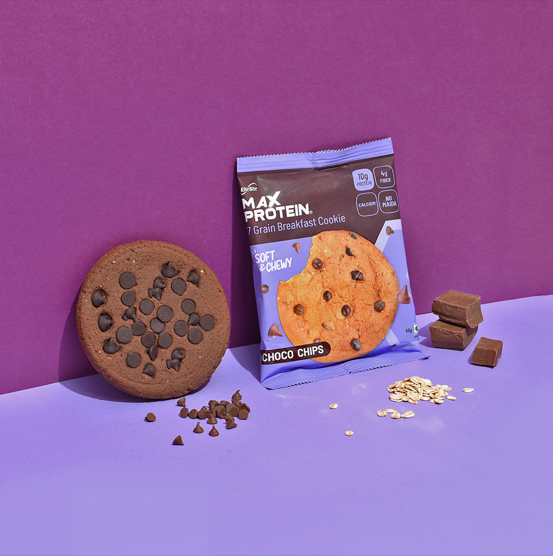 Max Protein Choco Chips Cookie - Pack of 6