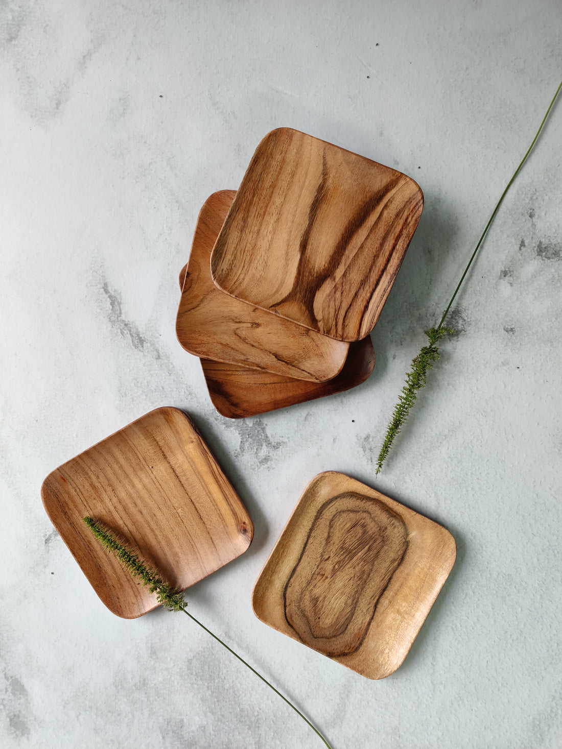 Wooden Side Serving Plates