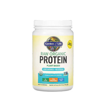 Garden of Life, RAW Organic Protein, Plant-Based, Unflavored, 19.75 oz (560 g)