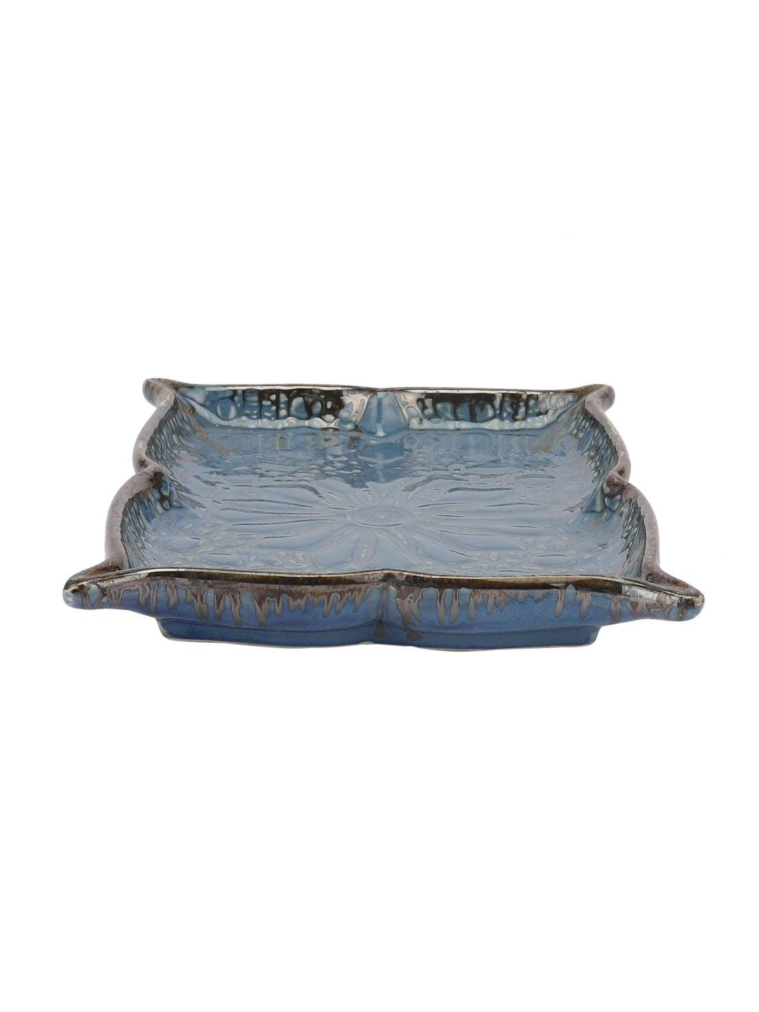 Blue Ceramic Exotic Glazed Platter